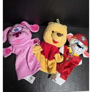 Childrens Character Hand Puppet‎ Lot Of 3 - Magenta Chase Pooh